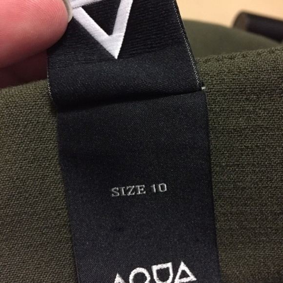 AQ AQ sz US 4 HELENA SKIRT Olive Green Bow - Picture 6 of 8